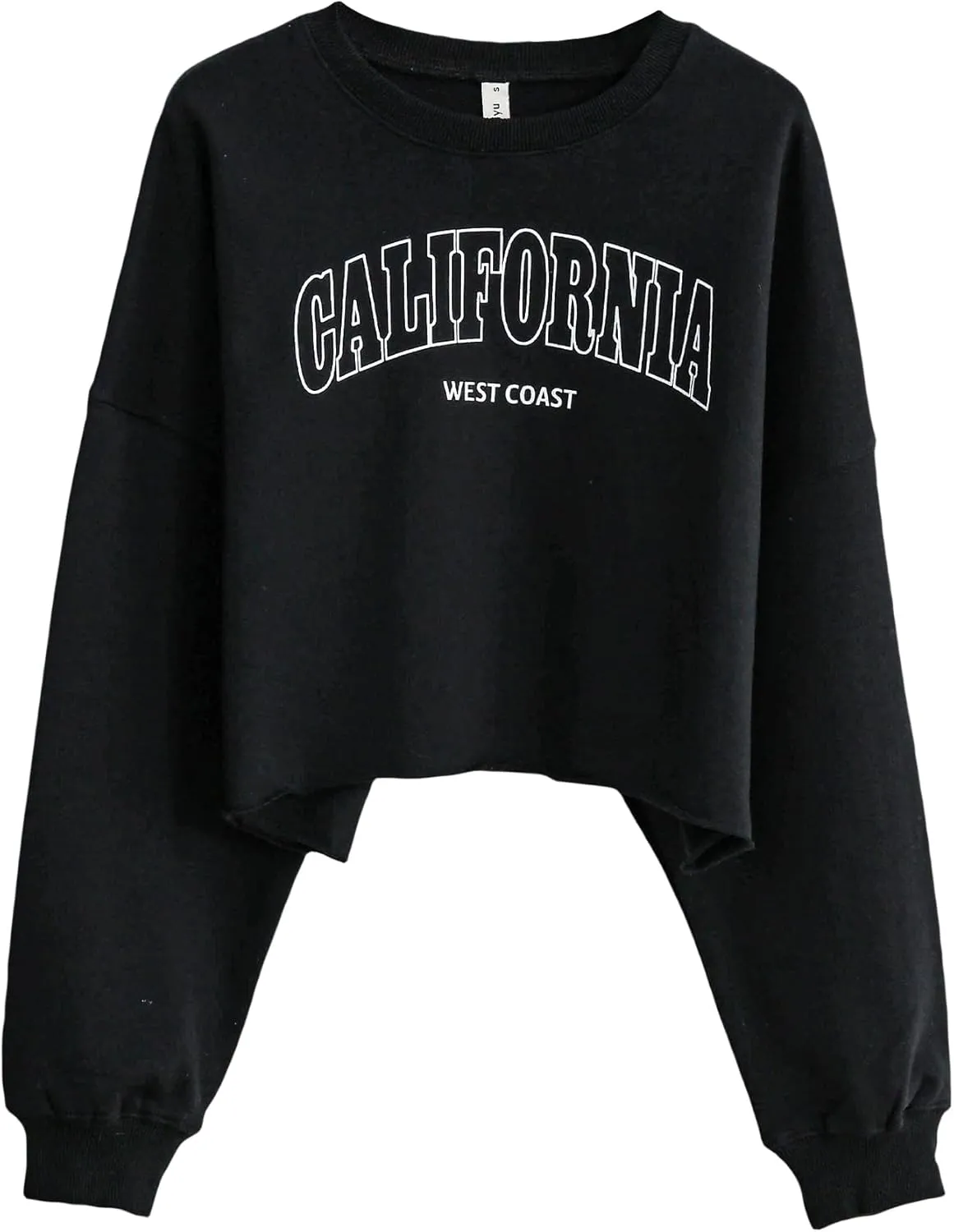 Amazhiyu Womens Cropped Hoodie Pullover Long Sleeve Crewneck Crop Tops Oversize Fit