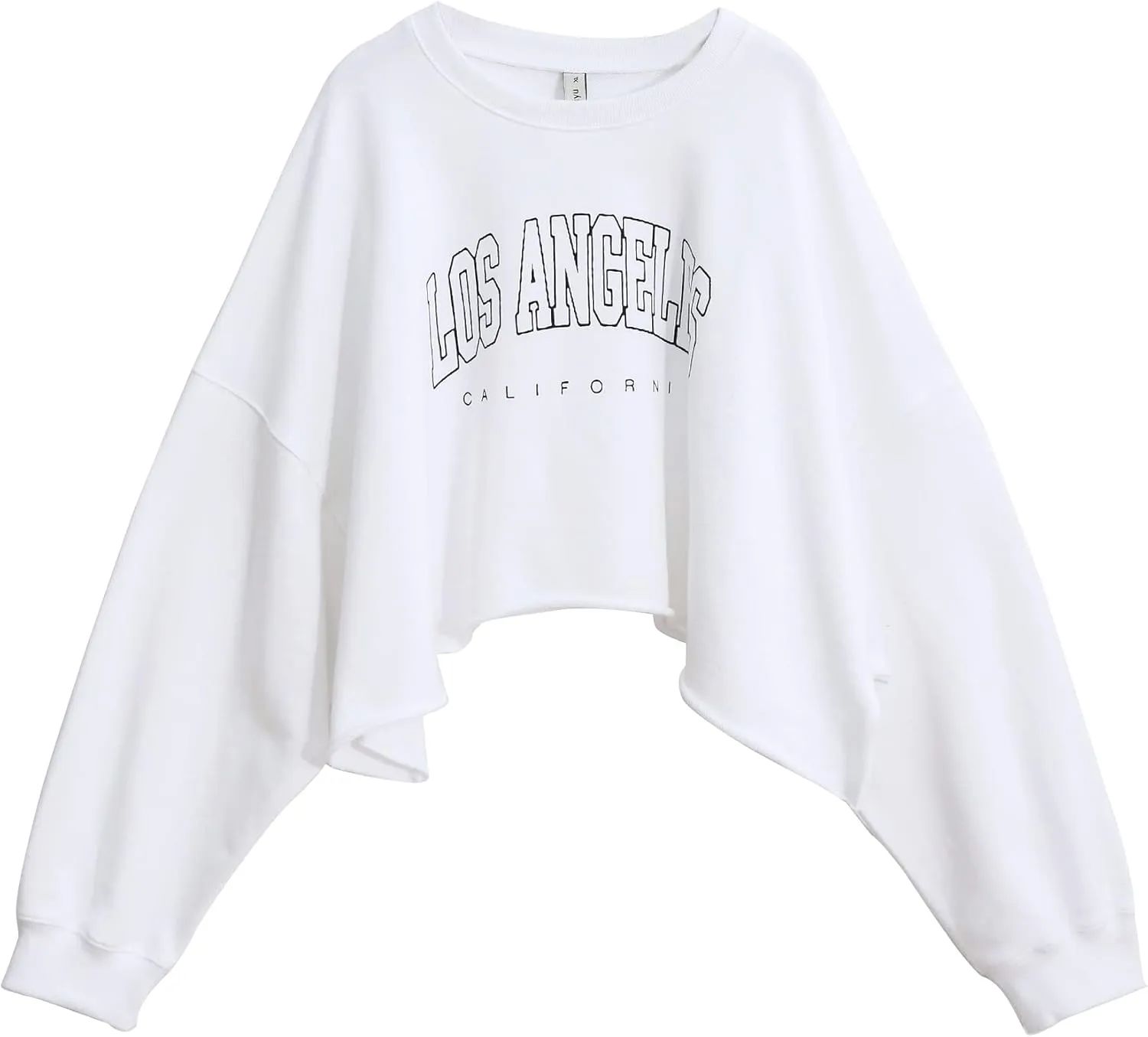 Amazhiyu Womens Cropped Hoodie Pullover Long Sleeve Crewneck Crop Tops Oversize Fit