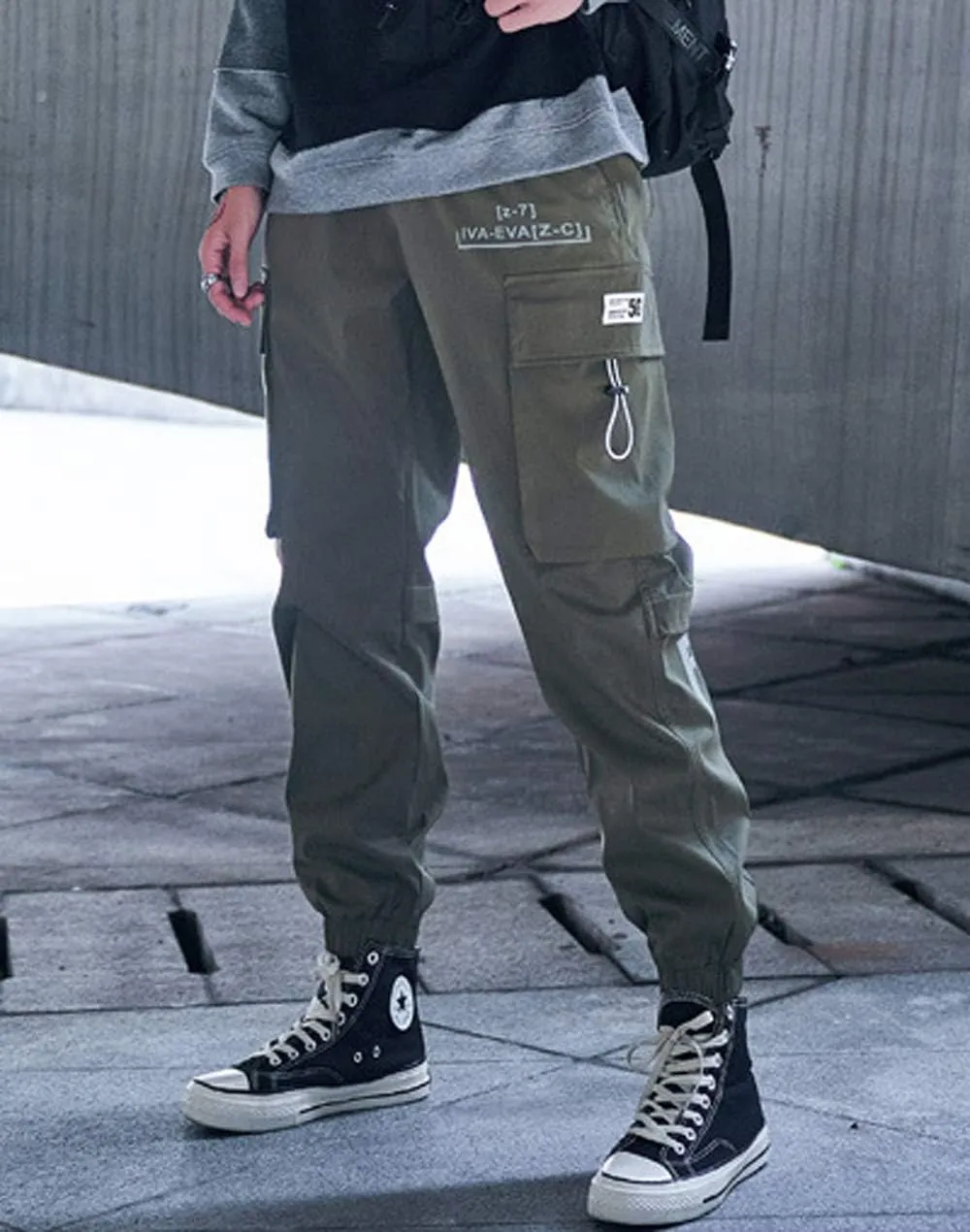 Astellarie Mens Jogger Pants Techwear Hip Hop Punk Harem Cargo Jogger Pant Streetwear Tactical Track Pants with Pocket