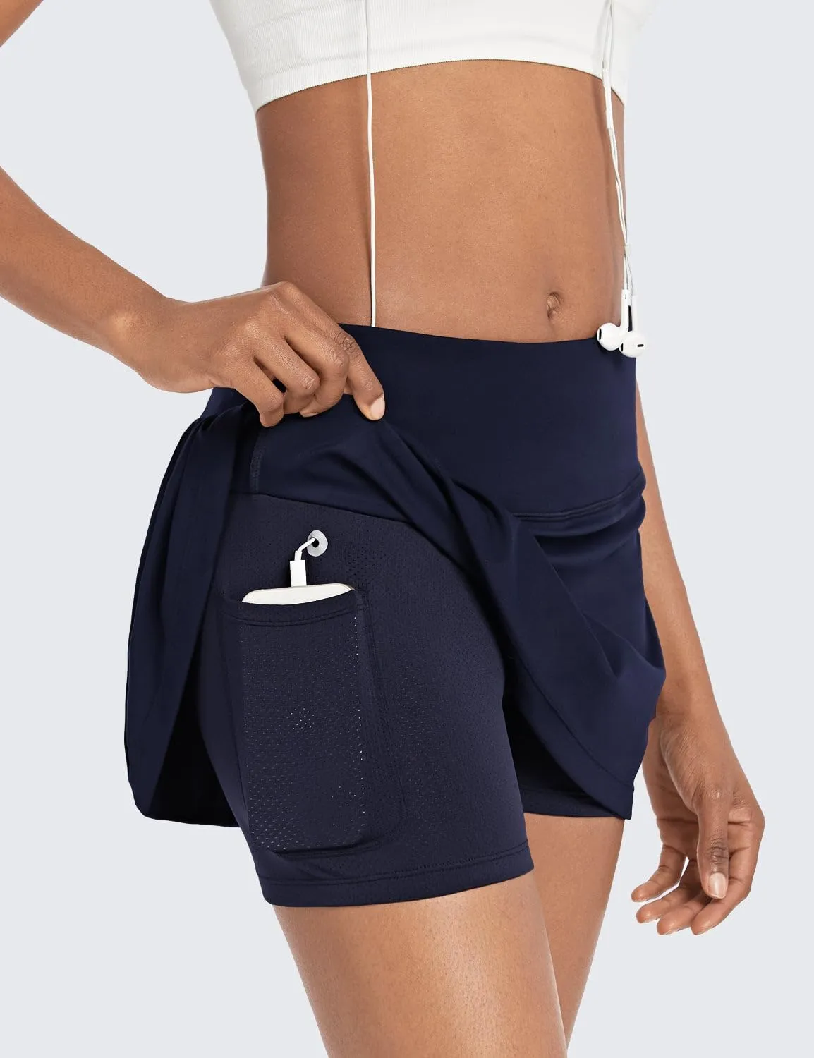 baleaf Women's 13" Tennis Skirts Golf Skort High Waisted Athletic Pleated Pockets Linner Running Sports Workout Casual