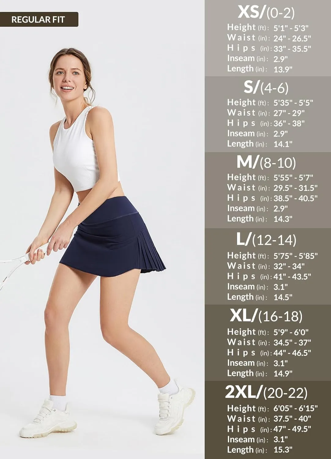 baleaf Women's Pleated Tennis Skirt Golf Skorts for Woman High Waisted Lightweight Athletic Shorts Pockets