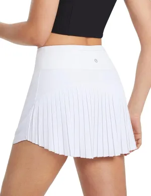baleaf Women's Pleated Tennis Skirt Golf Skorts for Woman High Waisted Lightweight Athletic Shorts Pockets