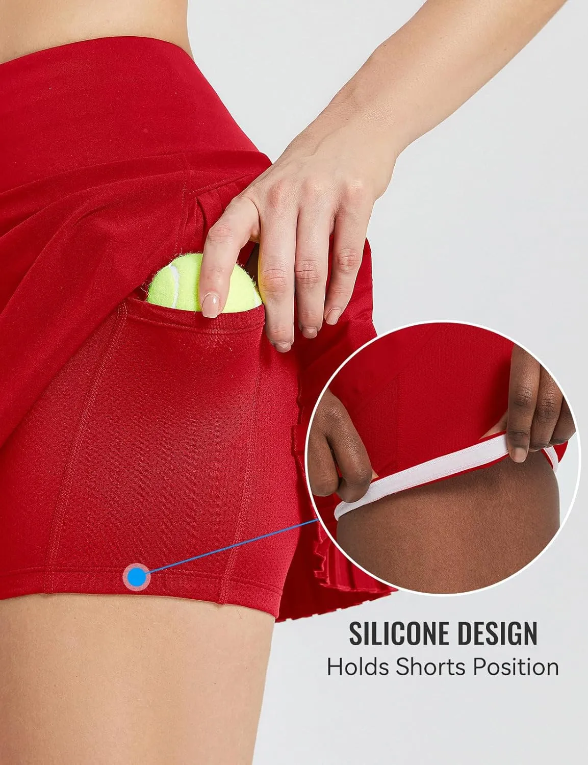 baleaf Women's Pleated Tennis Skirt Golf Skorts for Woman High Waisted Lightweight Athletic Shorts Pockets