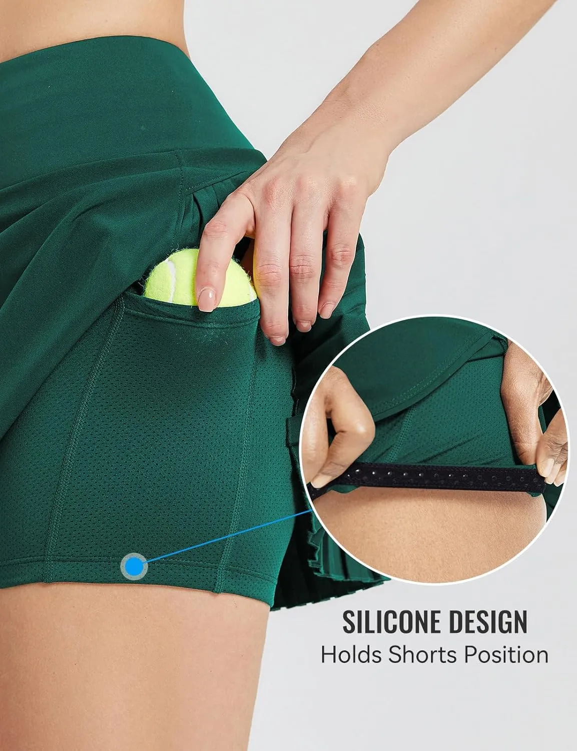 baleaf Women's Pleated Tennis Skirt Golf Skorts for Woman High Waisted Lightweight Athletic Shorts Pockets