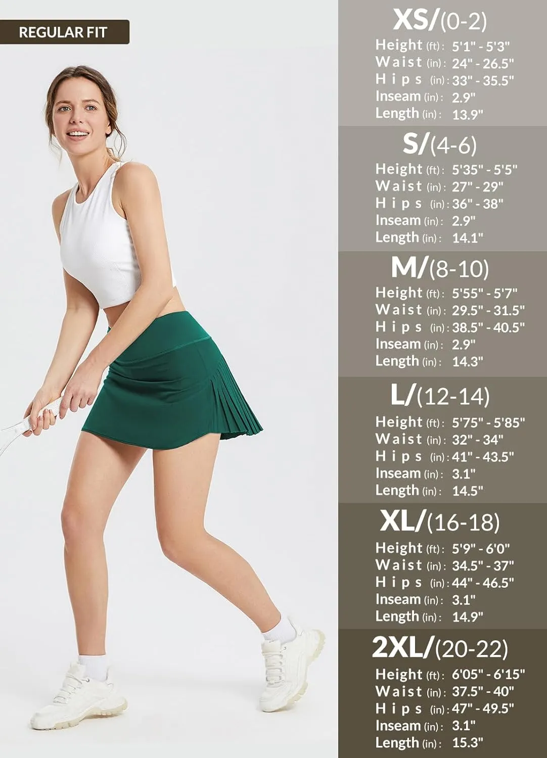 baleaf Women's Pleated Tennis Skirt Golf Skorts for Woman High Waisted Lightweight Athletic Shorts Pockets