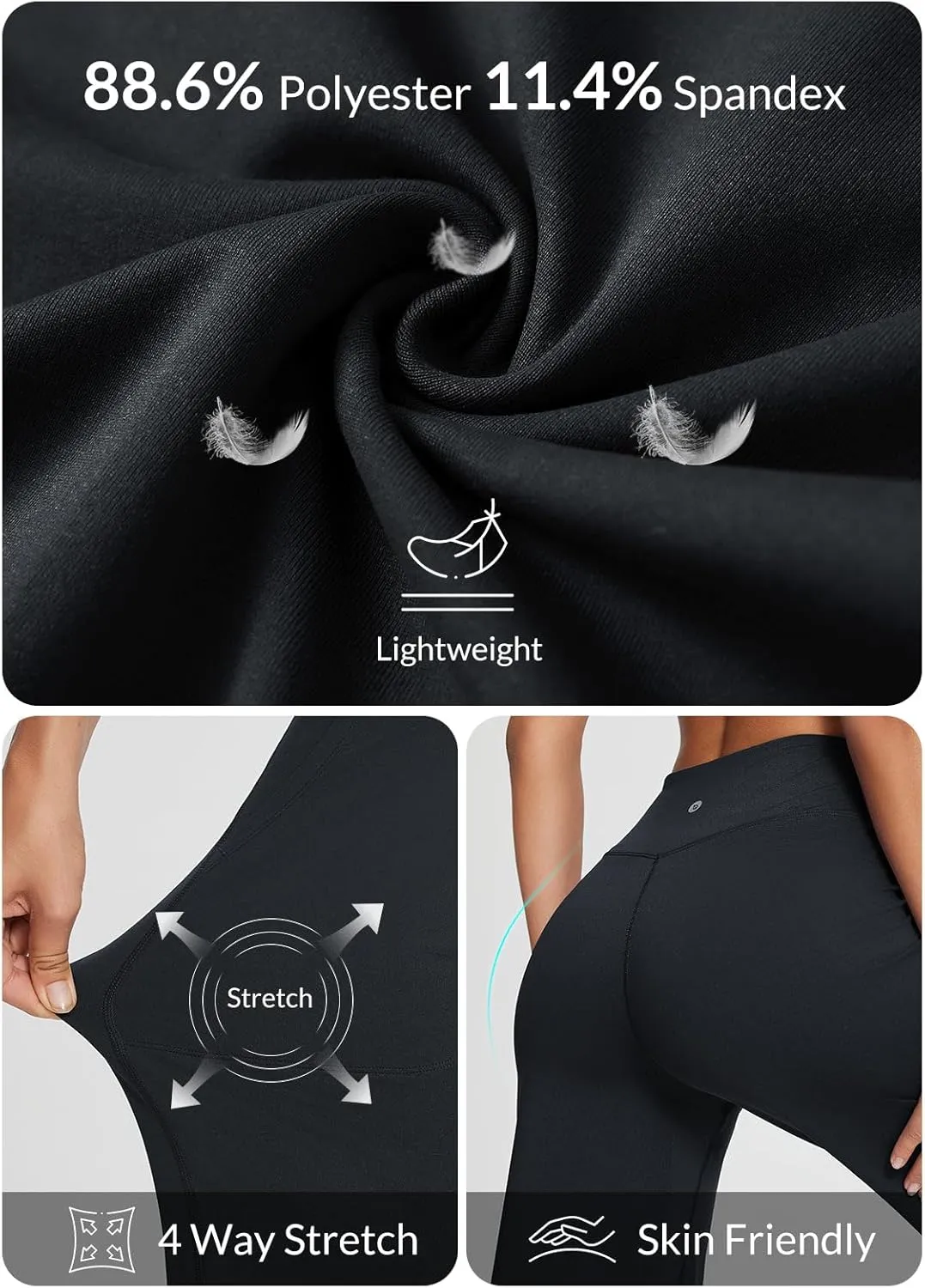 baleaf Women's Wide Leg Yoga Capris Pants with Pockets Crossover Waist Loose Plus Size Cropped Pants Casual Summer