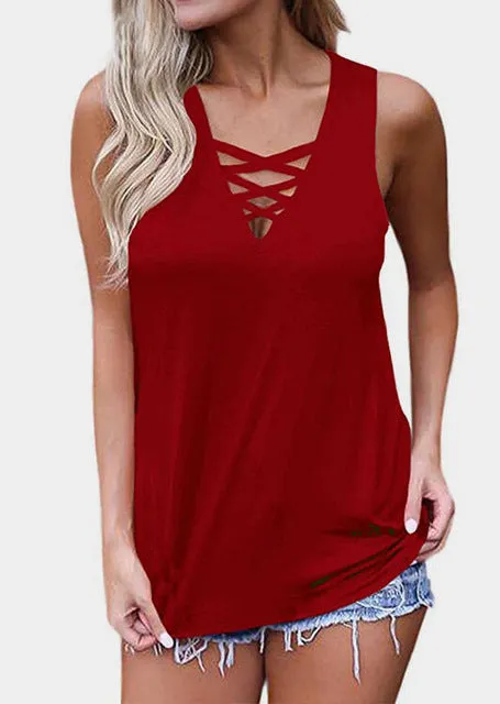 Black Tees Sleeveless Tops Ladies Tanks