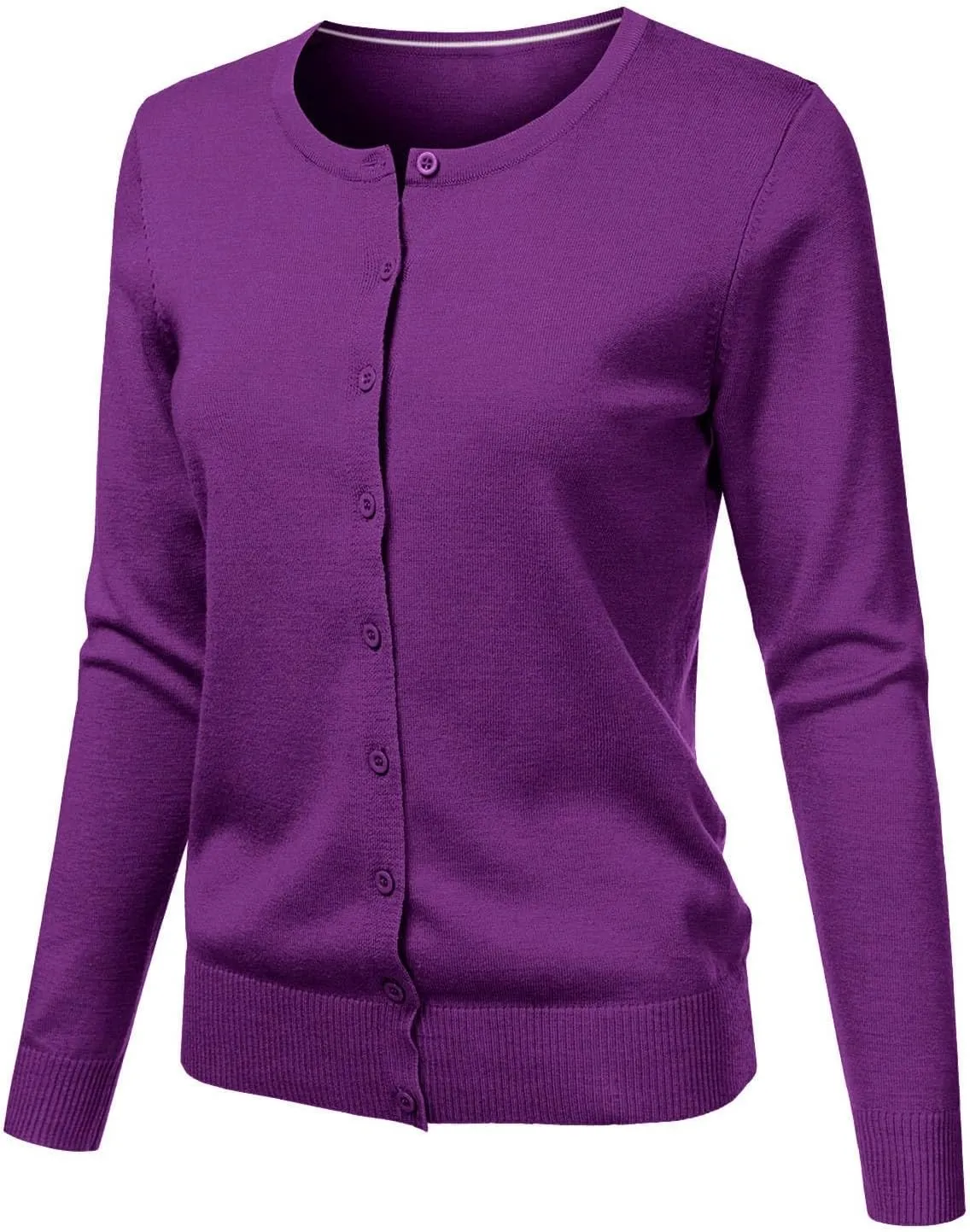 Cardigans for Women Lightweight 2025 Summer Casual Fashion Long Sleeve Round Neck Open Front Button Down Knit Sweater