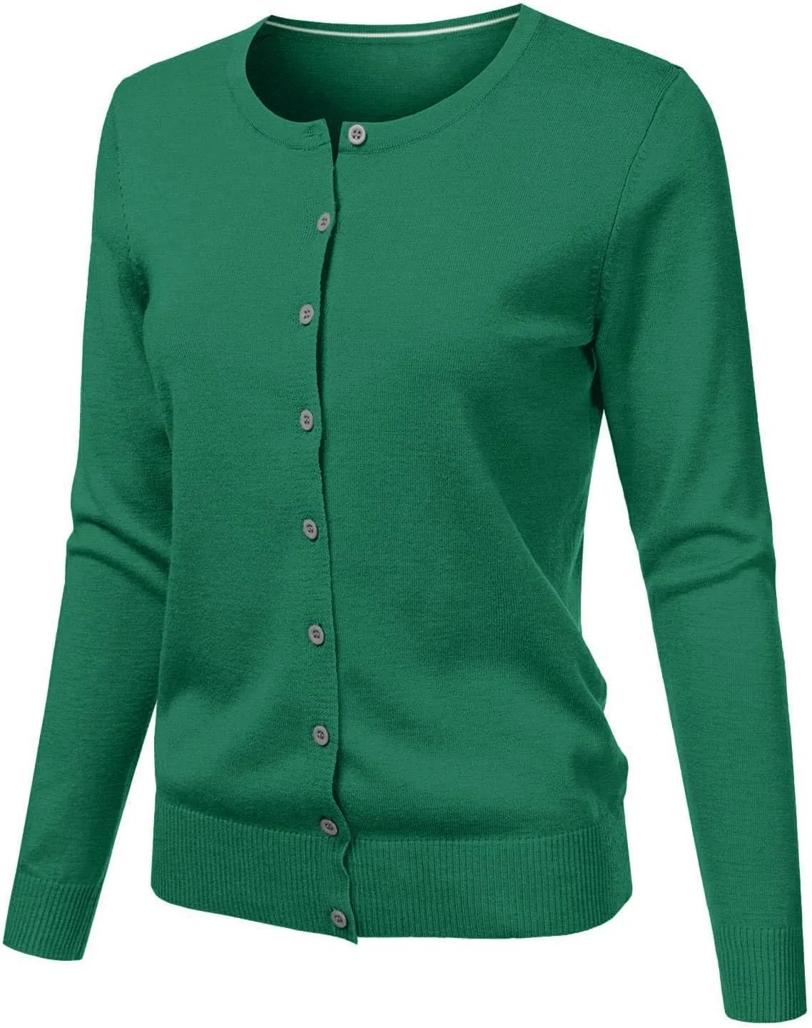 Cardigans for Women Lightweight 2025 Summer Casual Fashion Long Sleeve Round Neck Open Front Button Down Knit Sweater