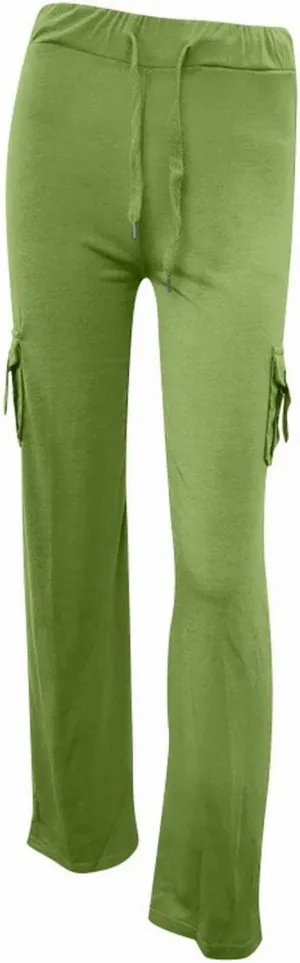 Cargo Pants for Women 2024 Plus Size Stretch High Waist Wide Leg Trouser Casual Comfy Yoga Workout with Pockets