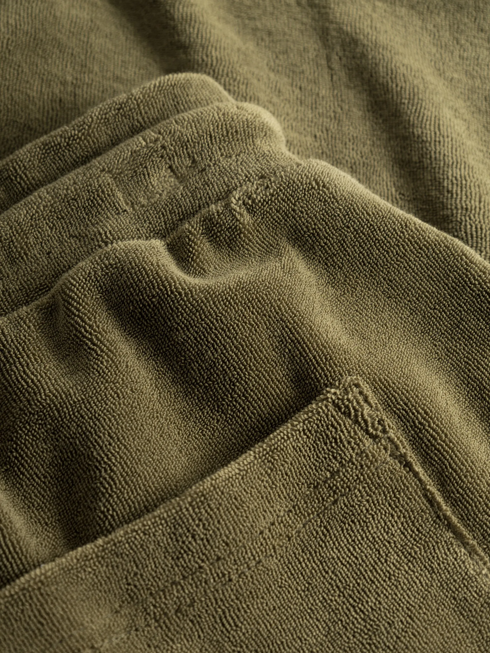Casual terry shorts - Burned Olive