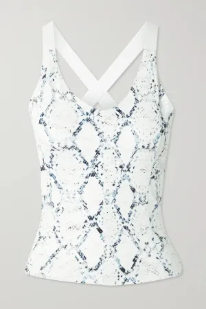 Chapman snake-print stretch-jersey tennis tank