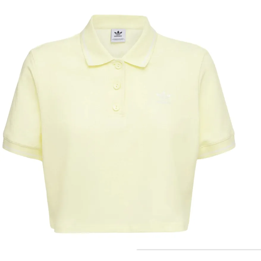 CROPPED COTTON BLEND POLO