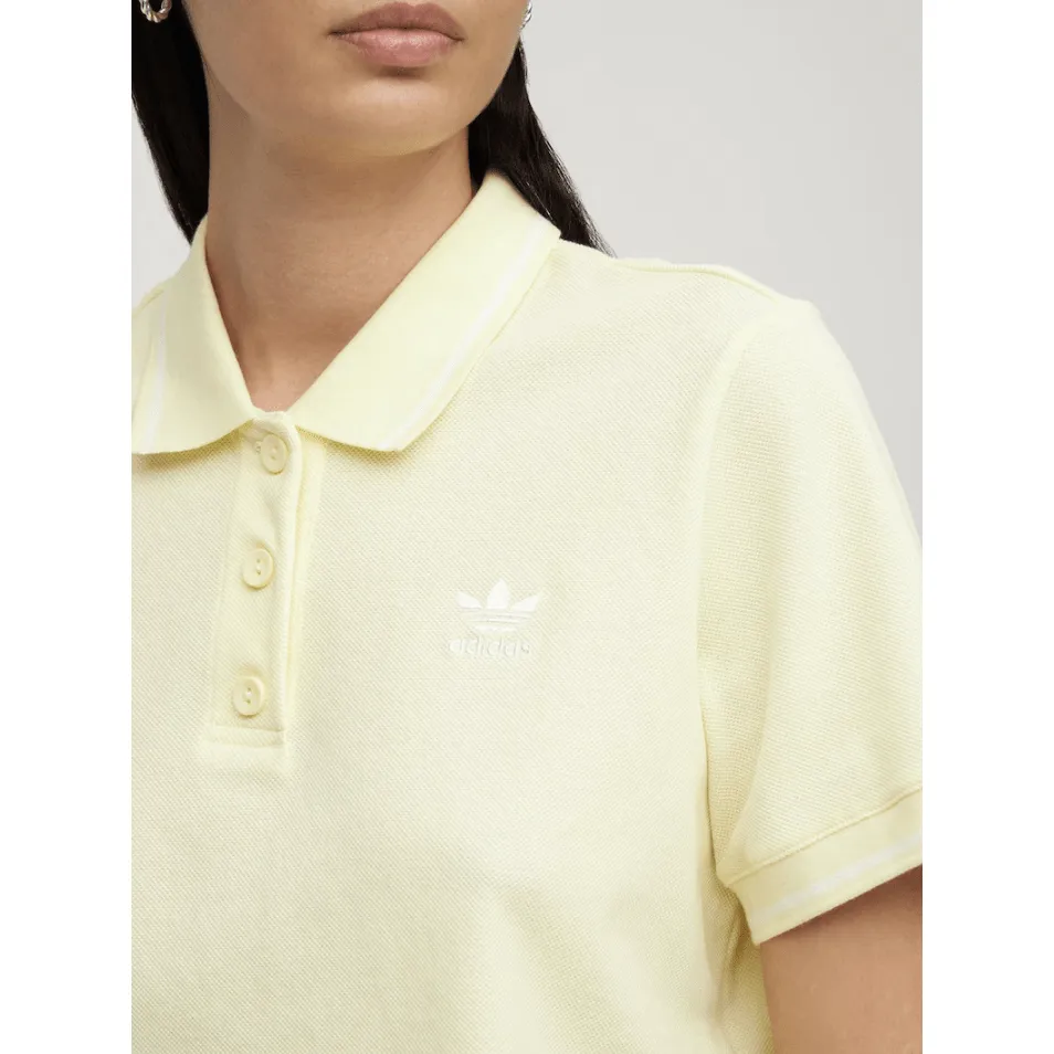 CROPPED COTTON BLEND POLO