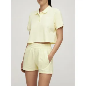 CROPPED COTTON BLEND POLO