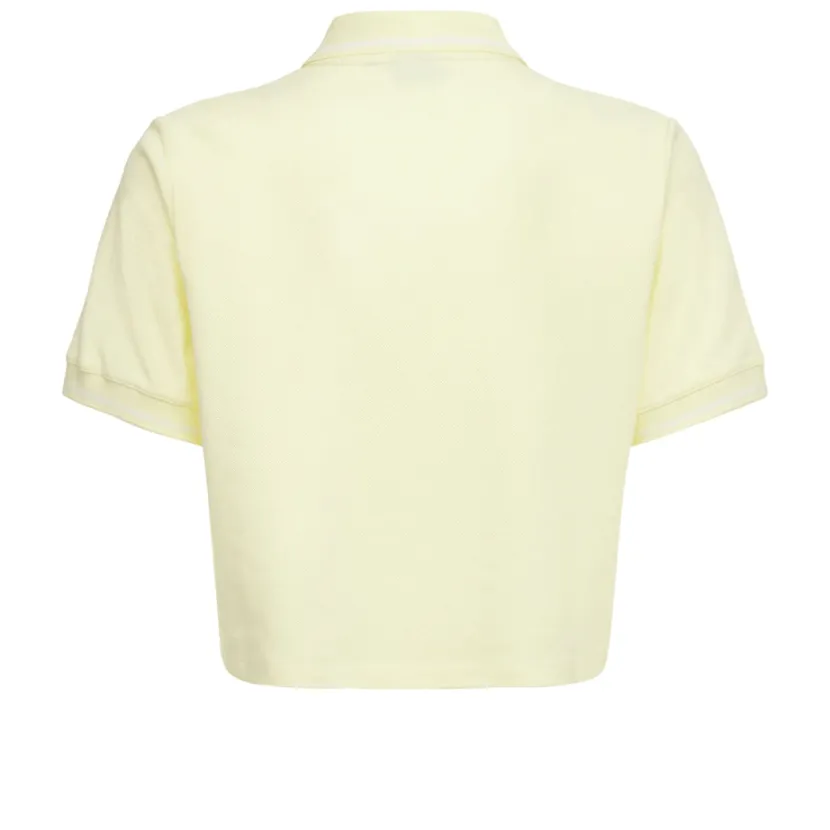 CROPPED COTTON BLEND POLO