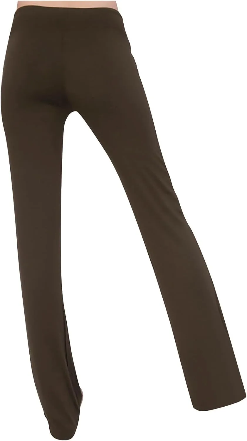 Crossover Flare Leggings for Women High Waist V Cross Bootcut Bell Bottoms Workout Flared Yoga Pants with Pocket