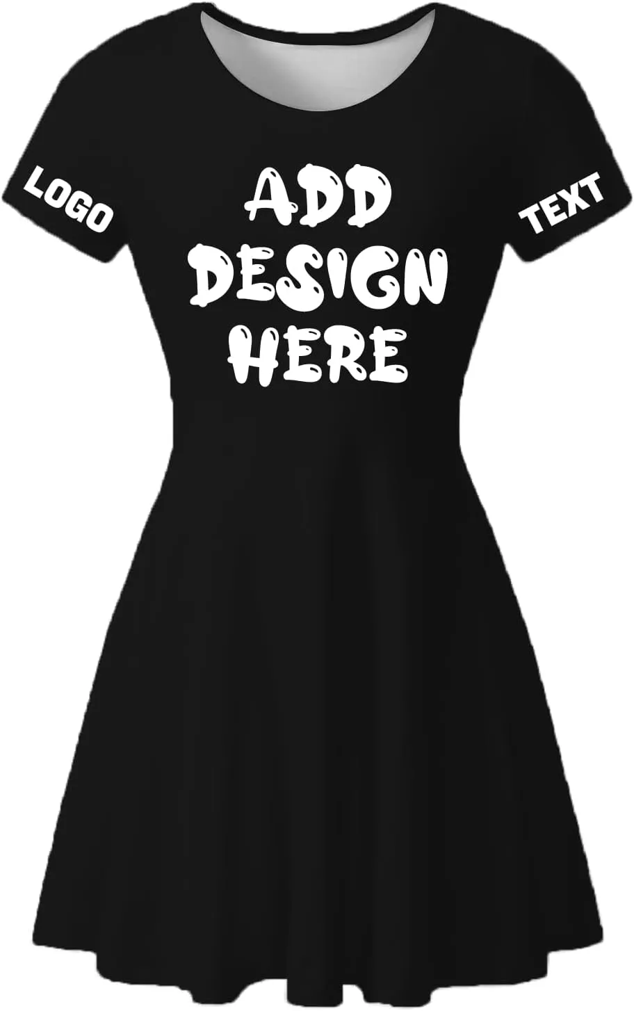 Custom Sundress for Women Design Your Own Image Logo Text Short Sleeve Crewneck Hawaiian Dress Summer Sundress