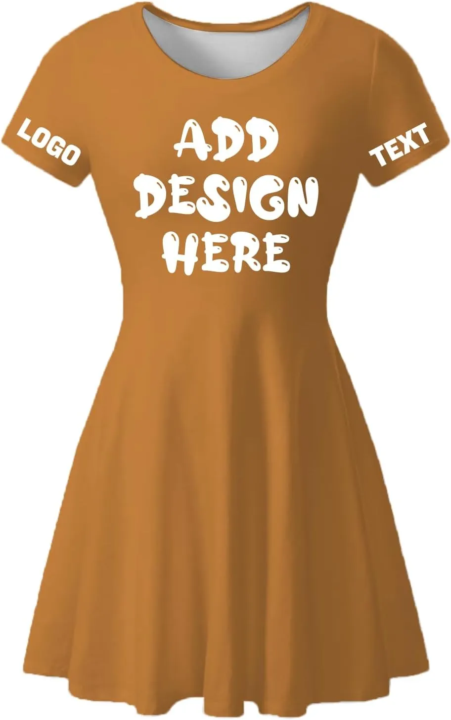 Custom Sundress for Women Design Your Own Image Logo Text Short Sleeve Crewneck Hawaiian Dress Summer Sundress