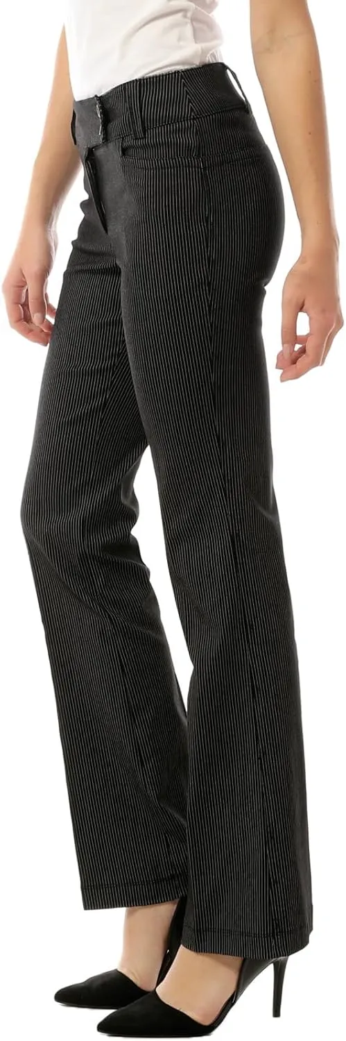 Design by Olivia Women's Ultra Stretch Comfy Millennium Bootcut Dress Pants Work Business Office Trousers