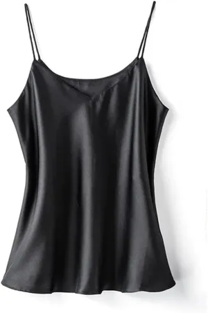 Double-Layer Silk Camisole for Women, Mulberry Silk Bandeau, Sexy V-Neck Tanks and Camis, Summer Vest,