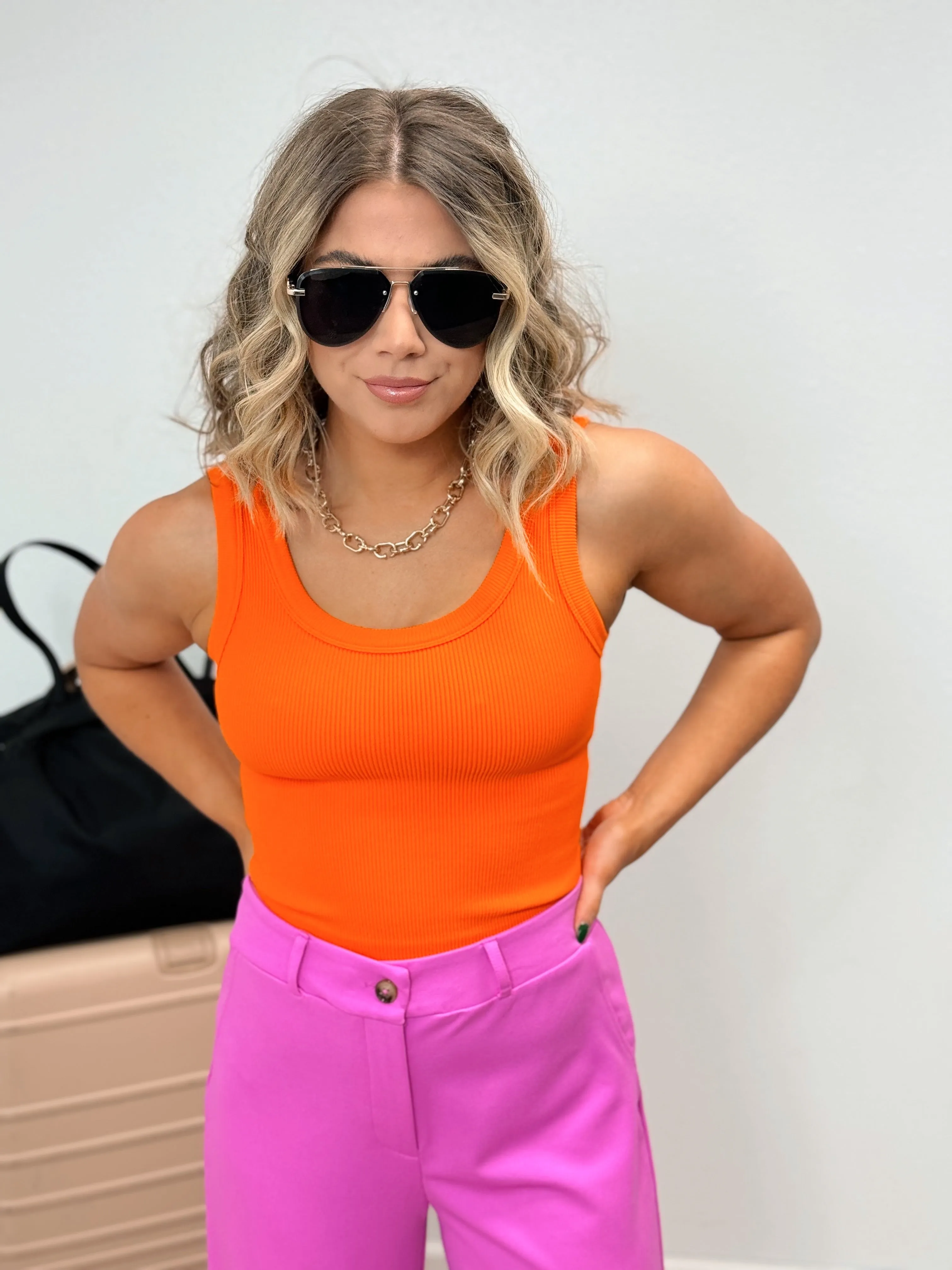 Easy Going Ribbed Stretch Tanks - Several Colors