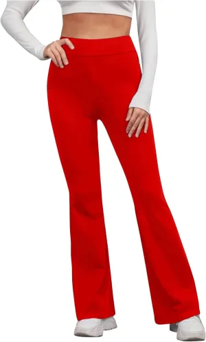 Flare Leggings for Women High Waist Tummy Control Yoga Pants Casual Boot Cut Wide Leg Workout Flared Trousers