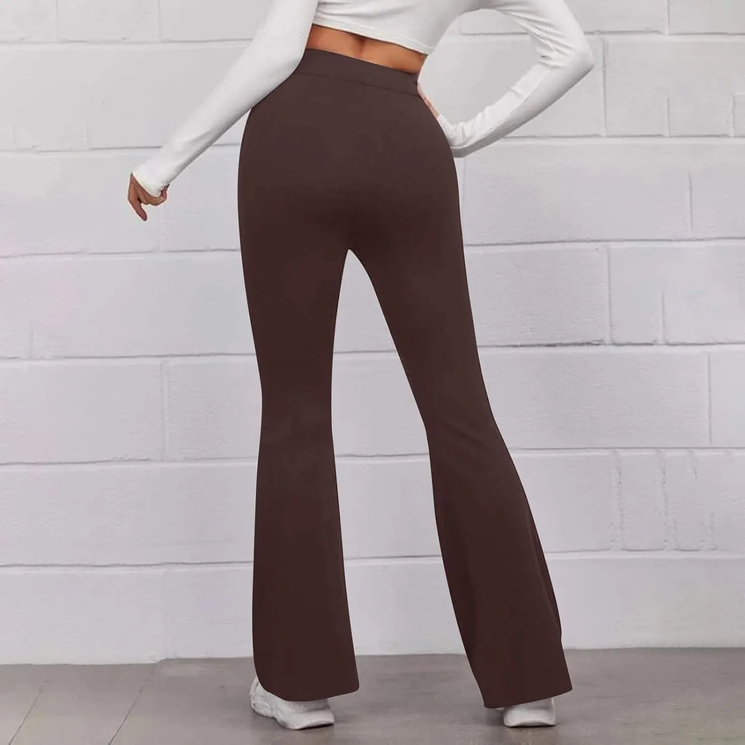 Flare Leggings for Women High Waist Tummy Control Yoga Pants Casual Boot Cut Wide Leg Workout Flared Trousers