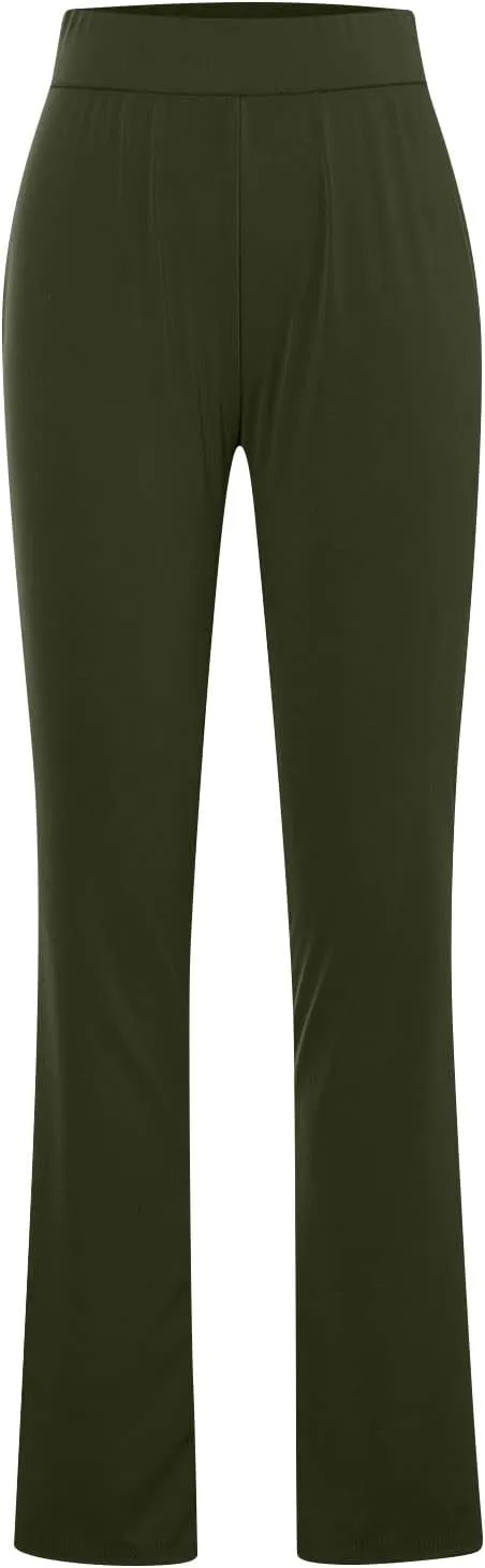 Flare Leggings for Women High Waist Tummy Control Yoga Pants Casual Boot Cut Wide Leg Workout Flared Trousers