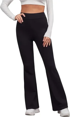 Flare Leggings for Women High Waist Tummy Control Yoga Pants Casual Boot Cut Wide Leg Workout Flared Trousers