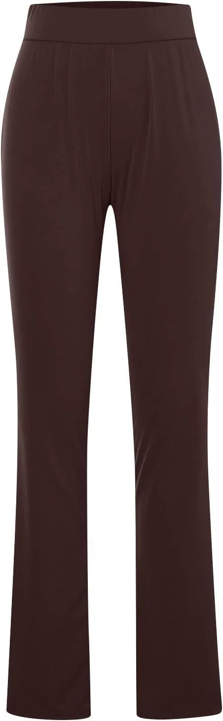 Flare Leggings for Women High Waist Tummy Control Yoga Pants Casual Boot Cut Wide Leg Workout Flared Trousers