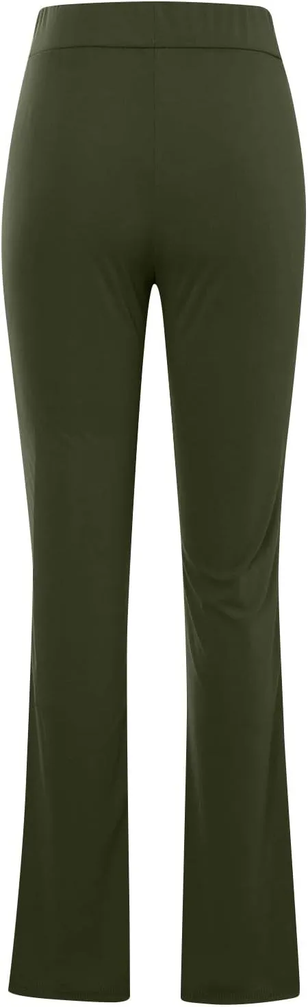 Flare Leggings for Women High Waist Tummy Control Yoga Pants Casual Boot Cut Wide Leg Workout Flared Trousers