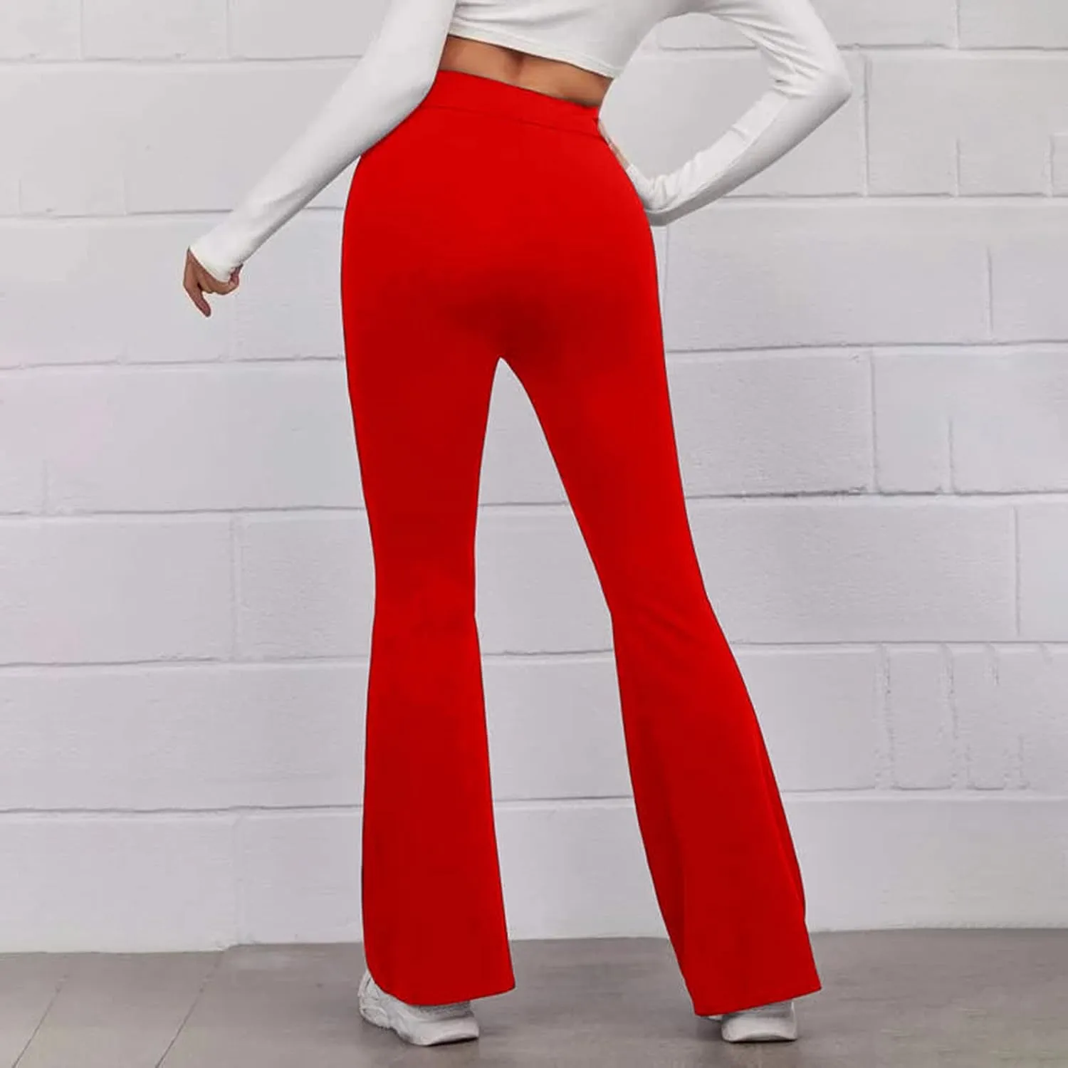 Flare Leggings for Women High Waist Tummy Control Yoga Pants Casual Boot Cut Wide Leg Workout Flared Trousers