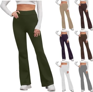 Flare Leggings for Women High Waist Tummy Control Yoga Pants Casual Boot Cut Wide Leg Workout Flared Trousers