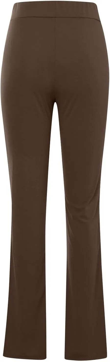 Flare Leggings for Women High Waist Tummy Control Yoga Pants Casual Boot Cut Wide Leg Workout Flared Trousers