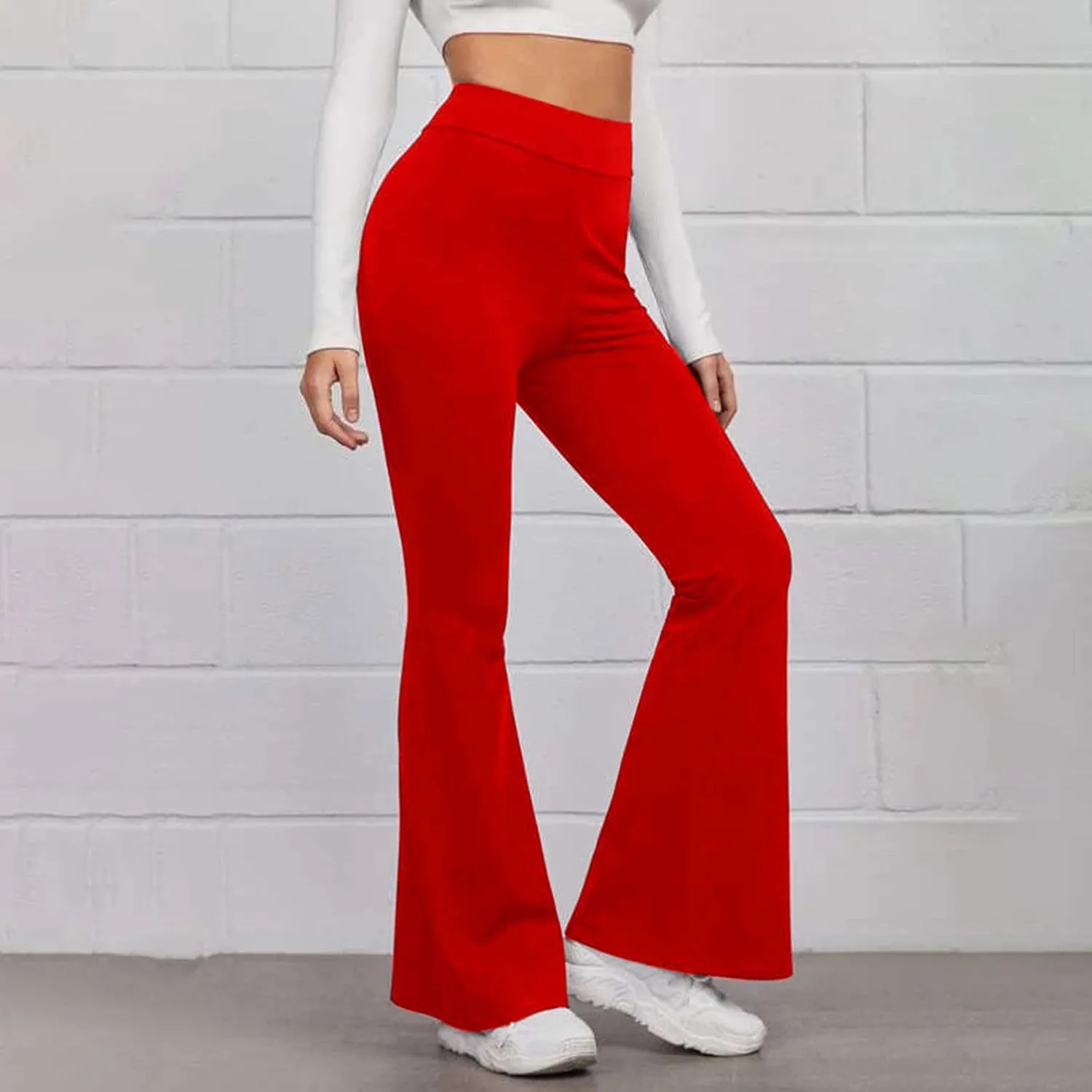 Flare Leggings for Women High Waist Tummy Control Yoga Pants Casual Boot Cut Wide Leg Workout Flared Trousers