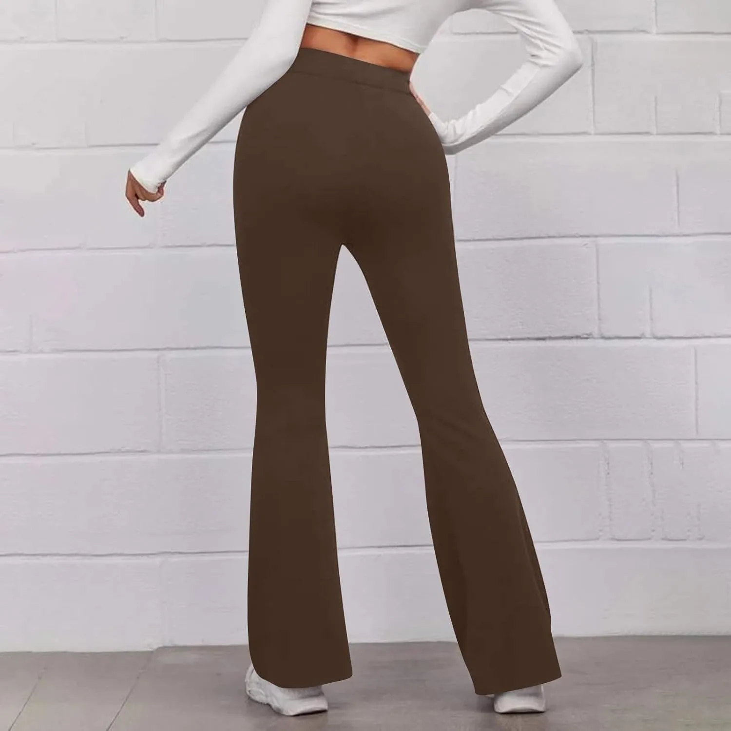 Flare Leggings for Women High Waist Tummy Control Yoga Pants Casual Boot Cut Wide Leg Workout Flared Trousers