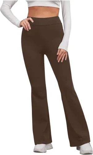 Flare Leggings for Women High Waist Tummy Control Yoga Pants Casual Boot Cut Wide Leg Workout Flared Trousers