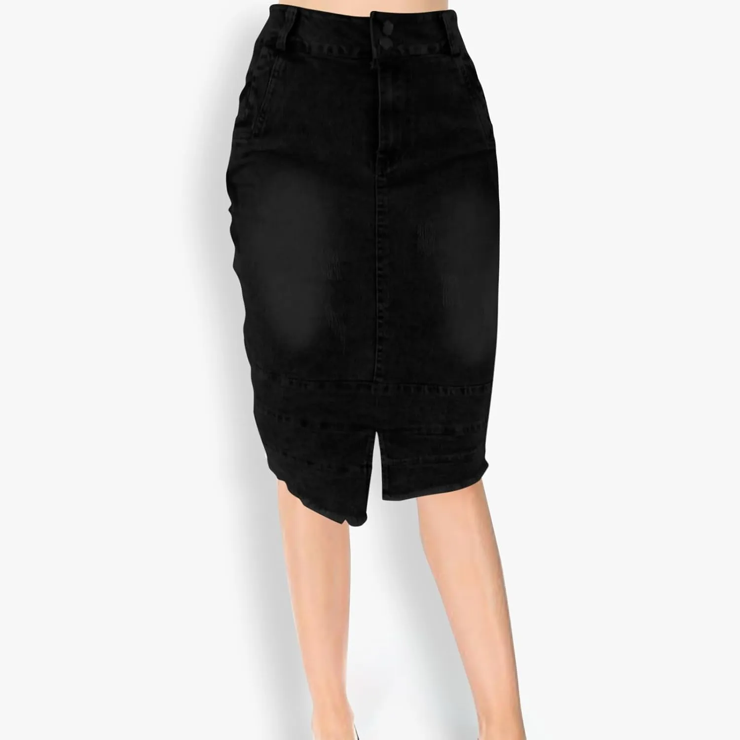 for Juniors Linen Denim Midi Knee High Western Pencil Skirts Women 2025