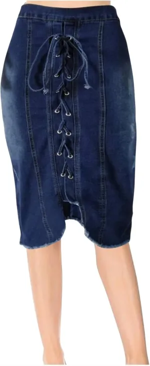 for Juniors Linen Denim Midi Knee High Western Pencil Skirts Women 2025