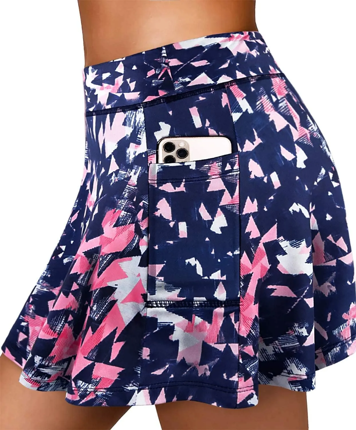 Fulbelle Tennis Skirts for Women Elastic Athletic Golf Skorts with Pockets