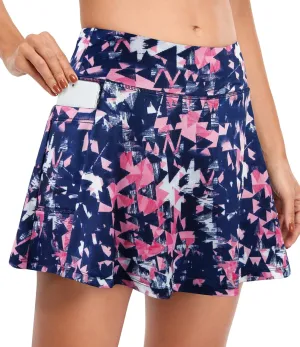Fulbelle Tennis Skirts for Women Elastic Athletic Golf Skorts with Pockets