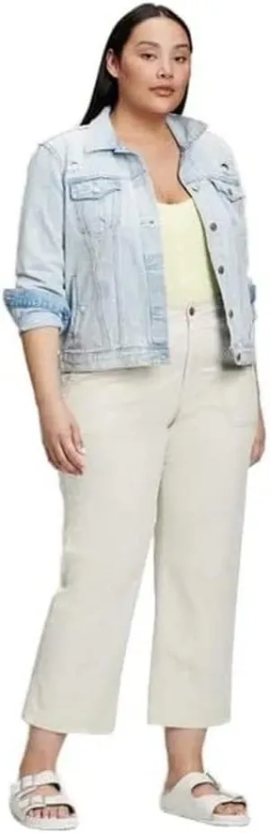 GAP Women's High Rise Girlfriend Utility Khaki