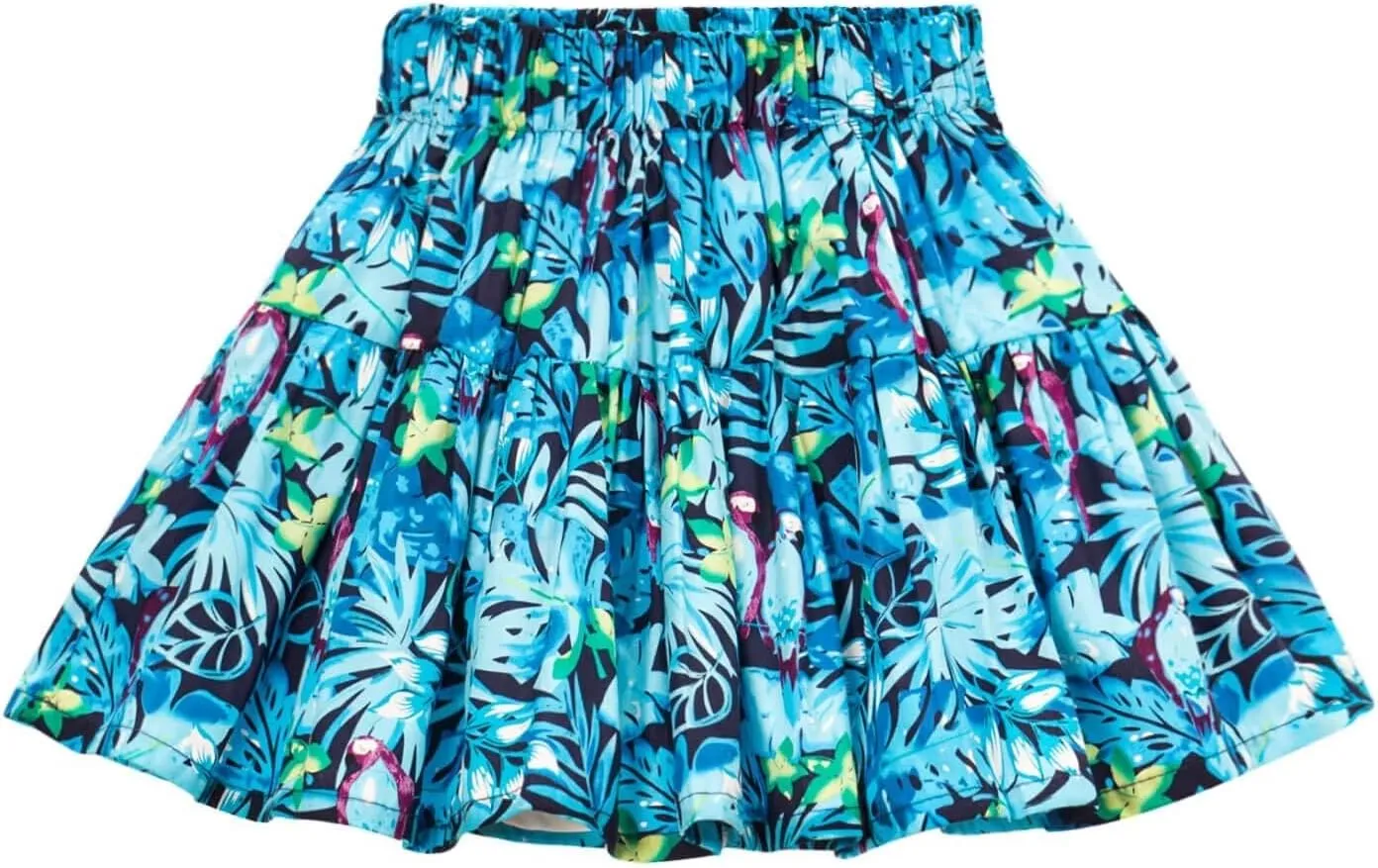 Girls and Toddlers Skirts Floral & Plaid Mini Skirt with Built-in Shorts