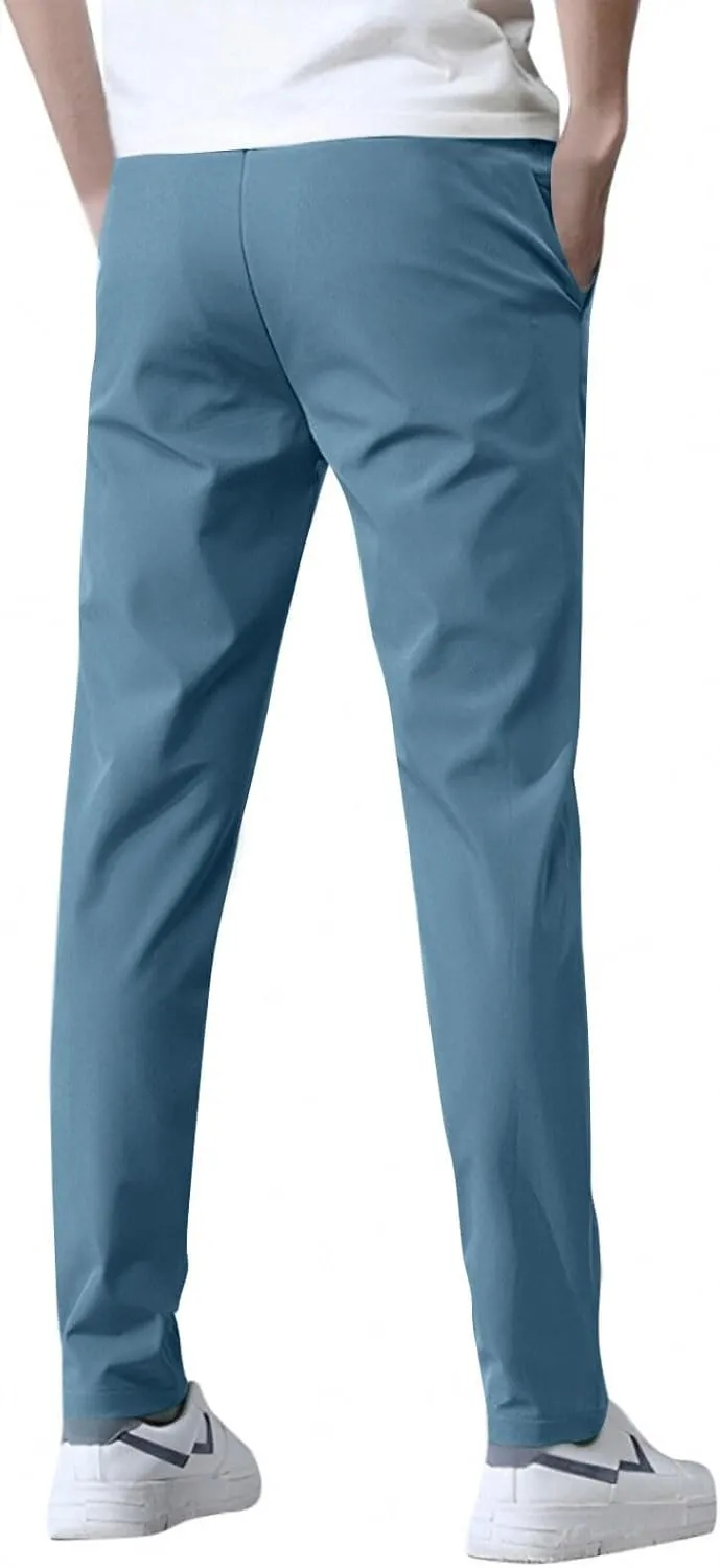 Glide Pants Men Breathable Quick Dry Stretch Work Pants Lightweight Water Resistant Active Hiking Pant with Pockets