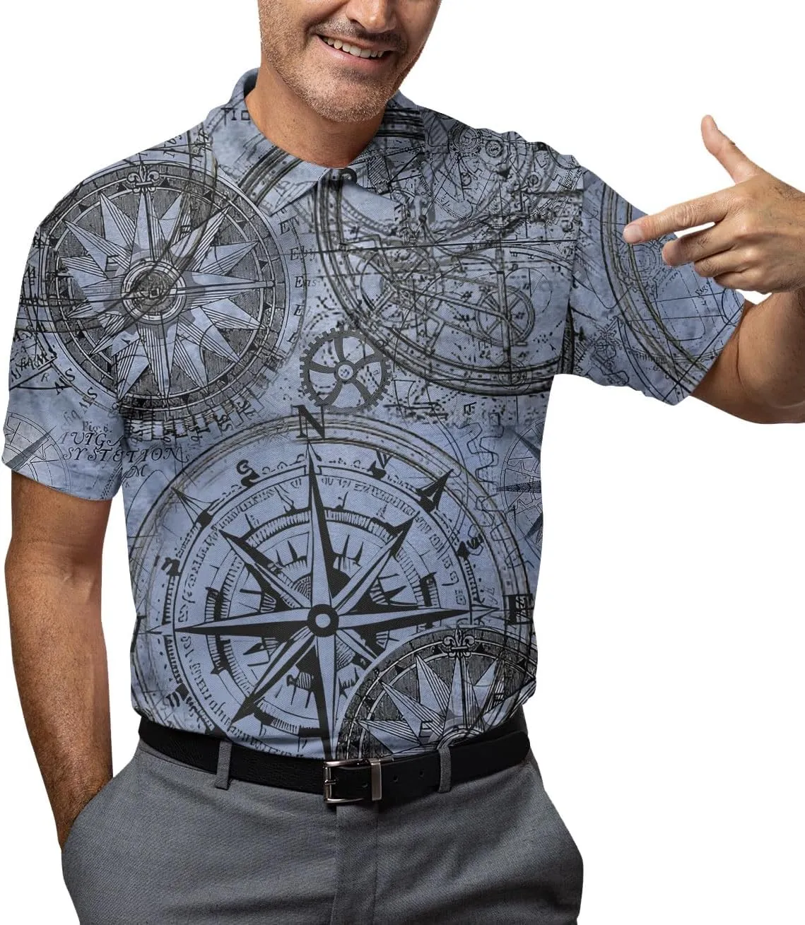 Golf Polo Shirts for Men Mens Polo Shirts Short Sleeve Button Up Shirt Men Casual Aloha Mens Shirts