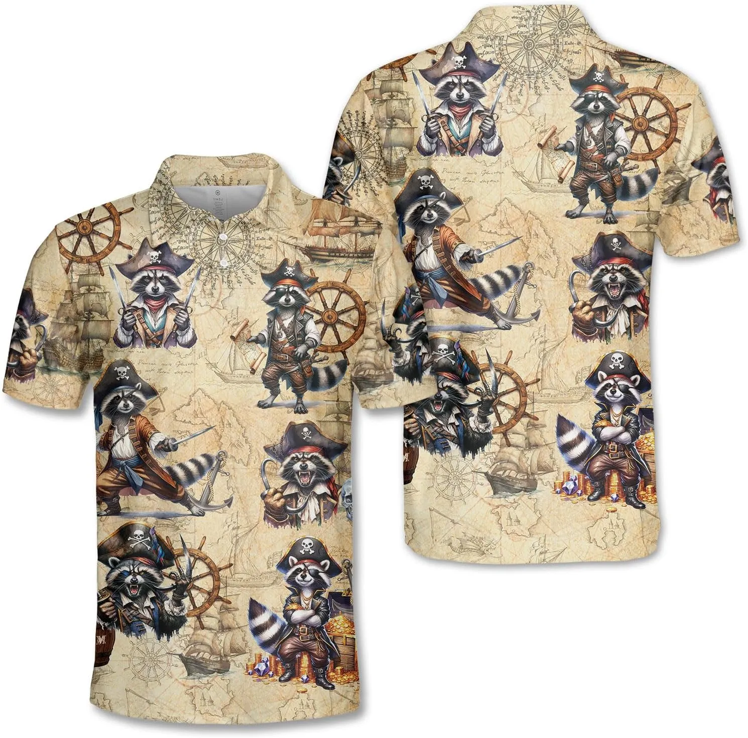 Golf Polo Shirts for Men Mens Polo Shirts Short Sleeve Button Up Shirt Men Casual Aloha Mens Shirts