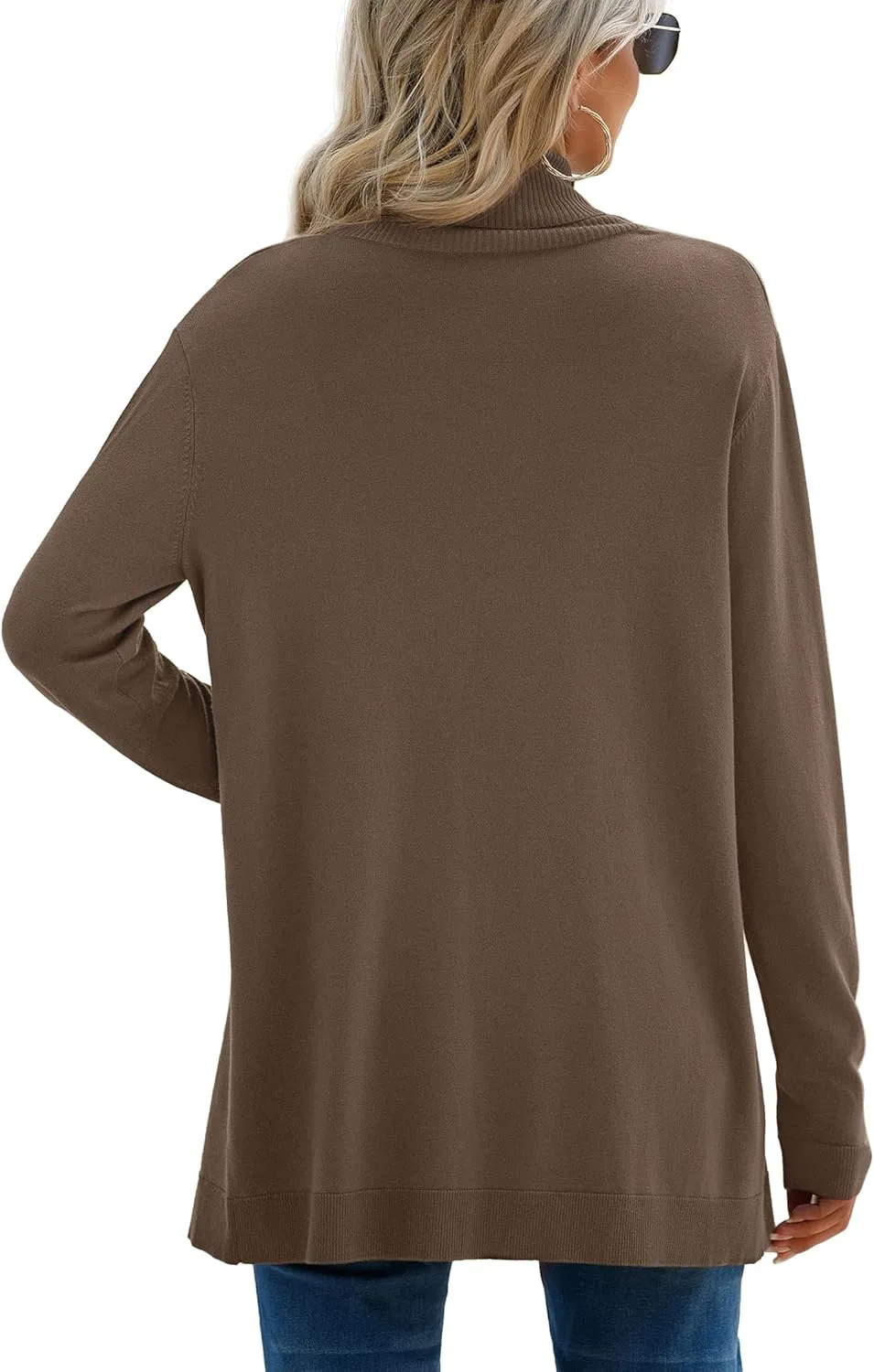 GRECERELLE Women's Long Sleeve Open Front Lightweight Casual Business Dressy Cardigan Sweater Fall Winter