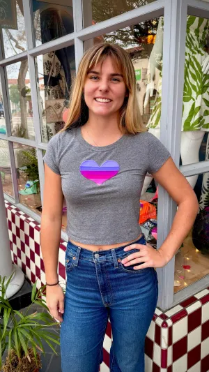 Heart Top - Light Grey