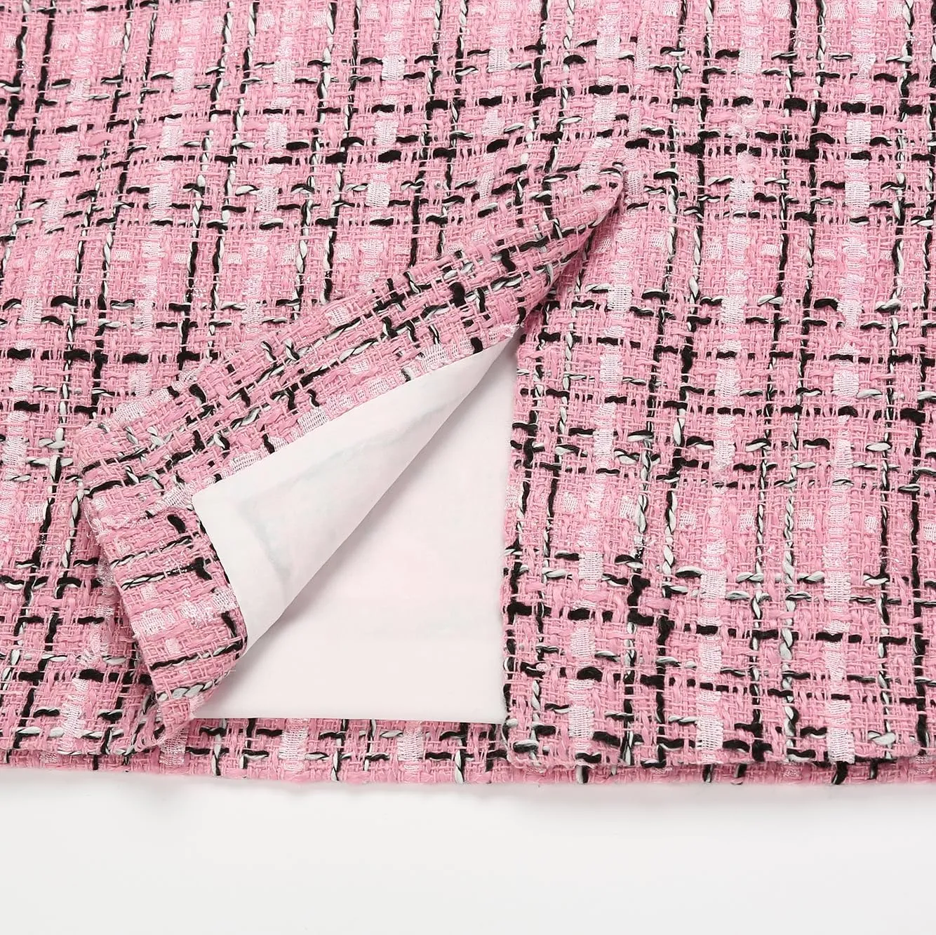 IDEALSANXUN Midi Plaid Skirts for Women Fall Winter Knee Length Pencil Wool Skirt with Slit